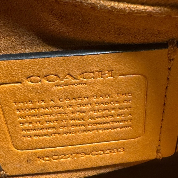 Coach Black and Brown Crossbody Bag with Gold Accents - Picture 4 of 6